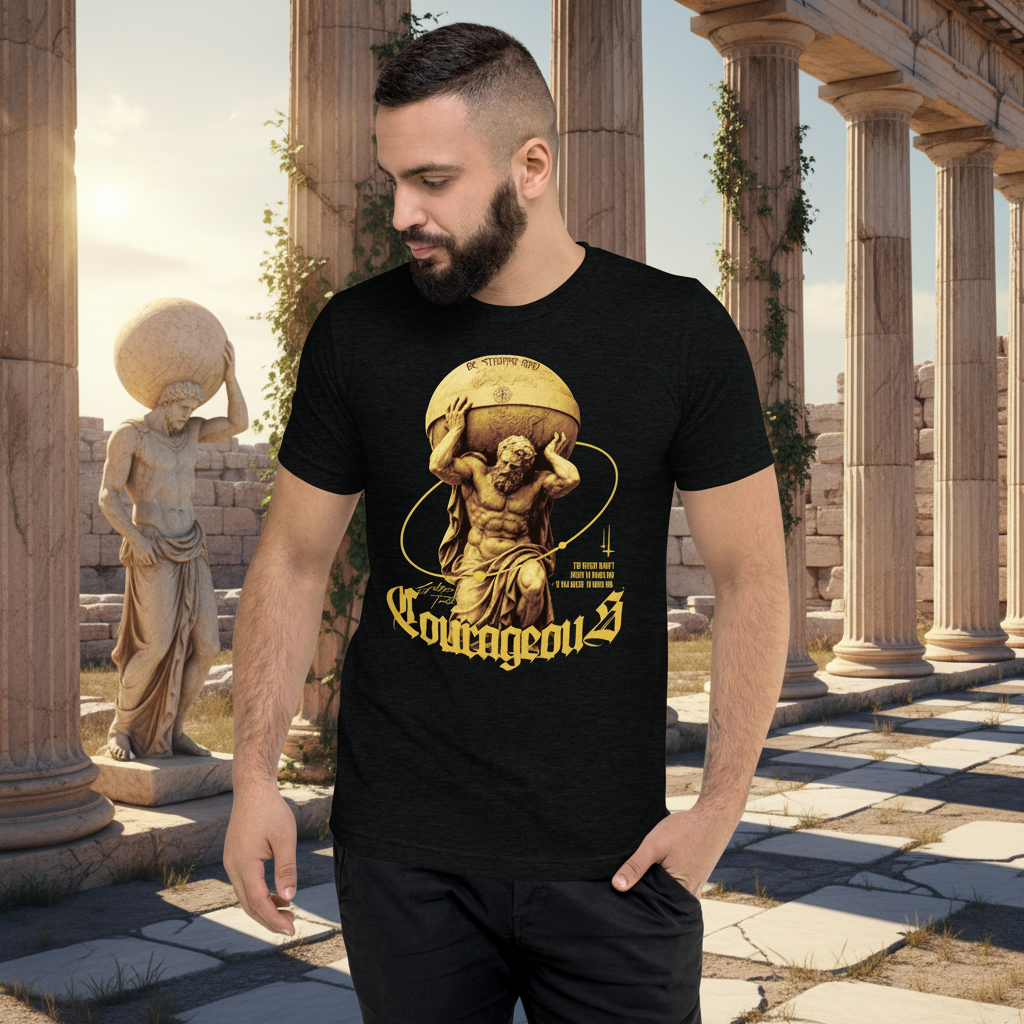 Atlas Statue (Courageous)T-shirt